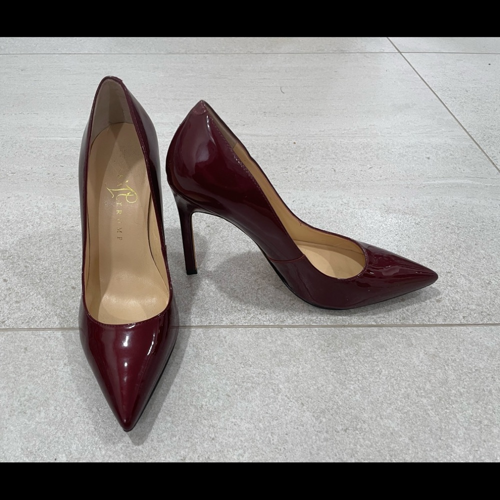 Ivanka Trump Metallic Maroon Stiletto Pumps